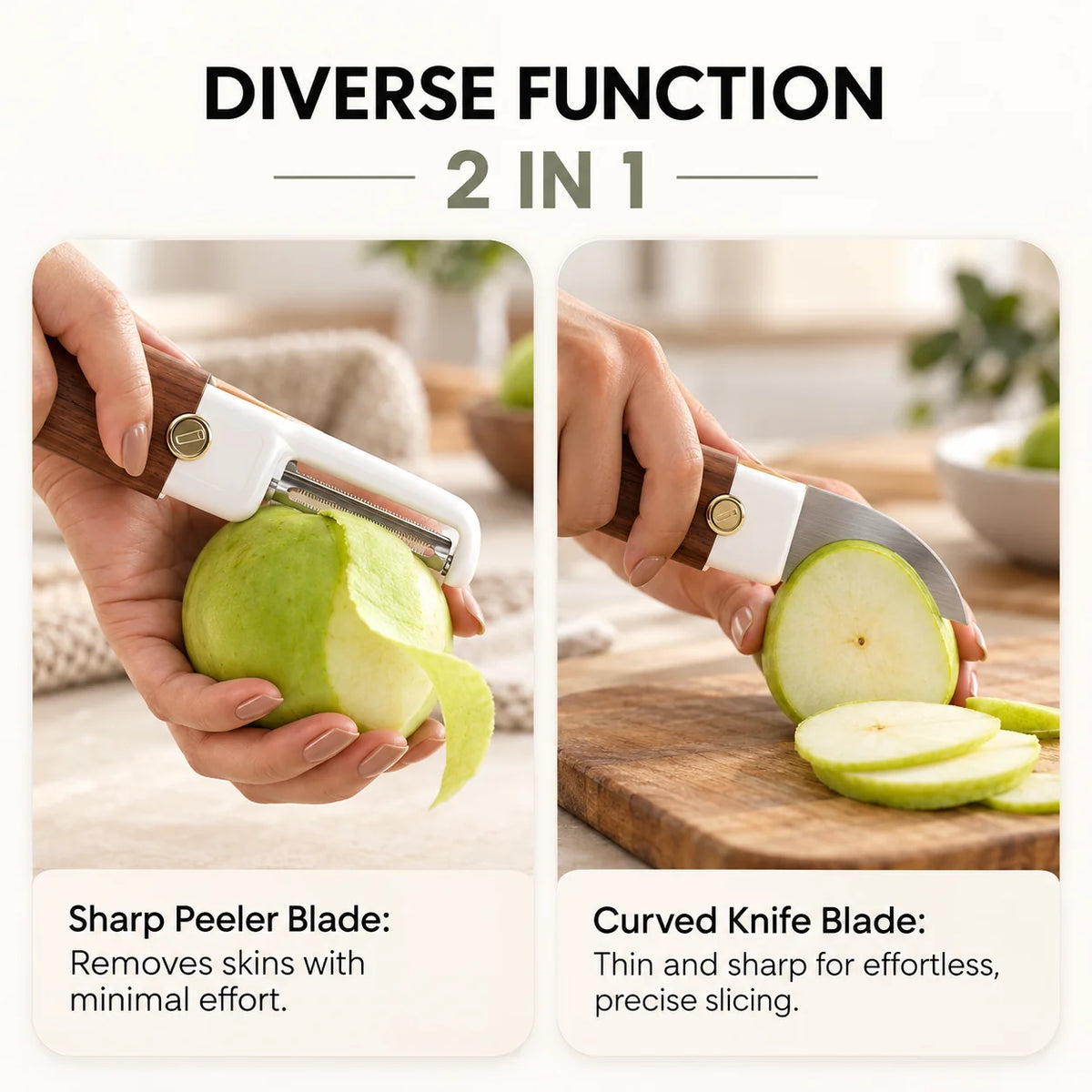 SharpSlicer Pro | 3-in-1 Vegetable Peeler, Slicer & Bottle Opener
