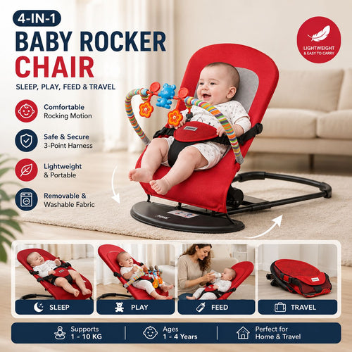 RockNest™ Infant Baby Bouncer Rocking Chair with Music