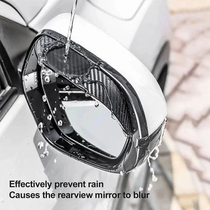 360° Blind Spot Mirror Rain Guard - Carbon Fiber