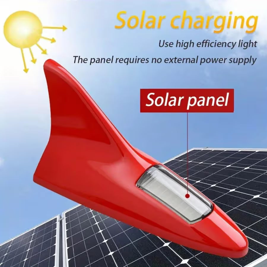 Solar-Powered Flashing LED Shark Fin Tail Light