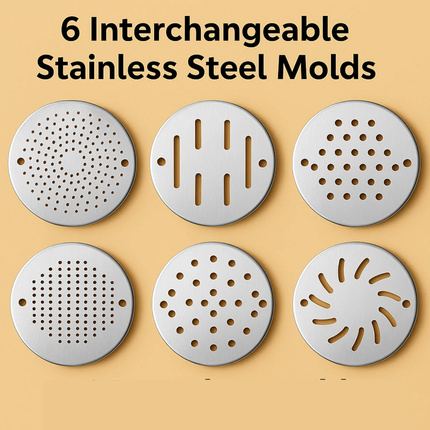 6 in 1 Automatic Handheld Pasta Maker (Steel)
