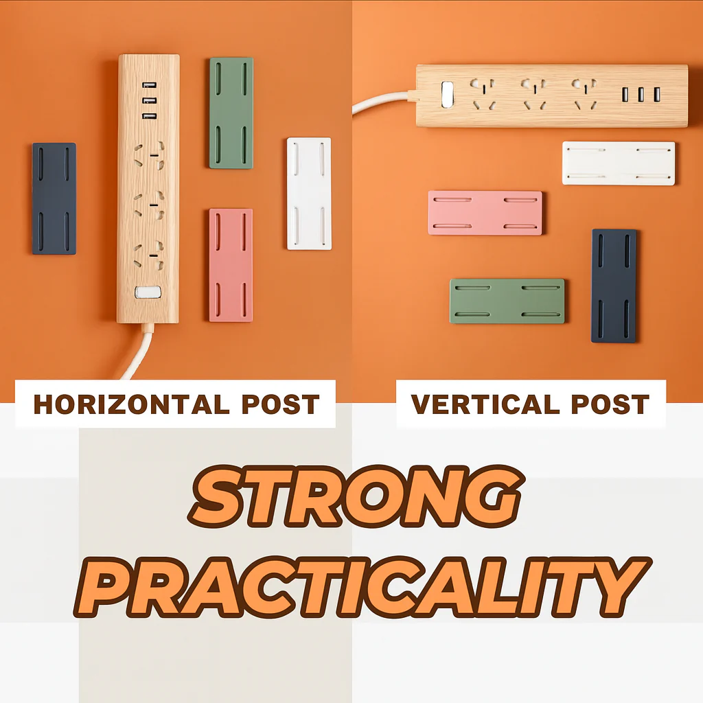 Adhesive Power Strip Socket Holder