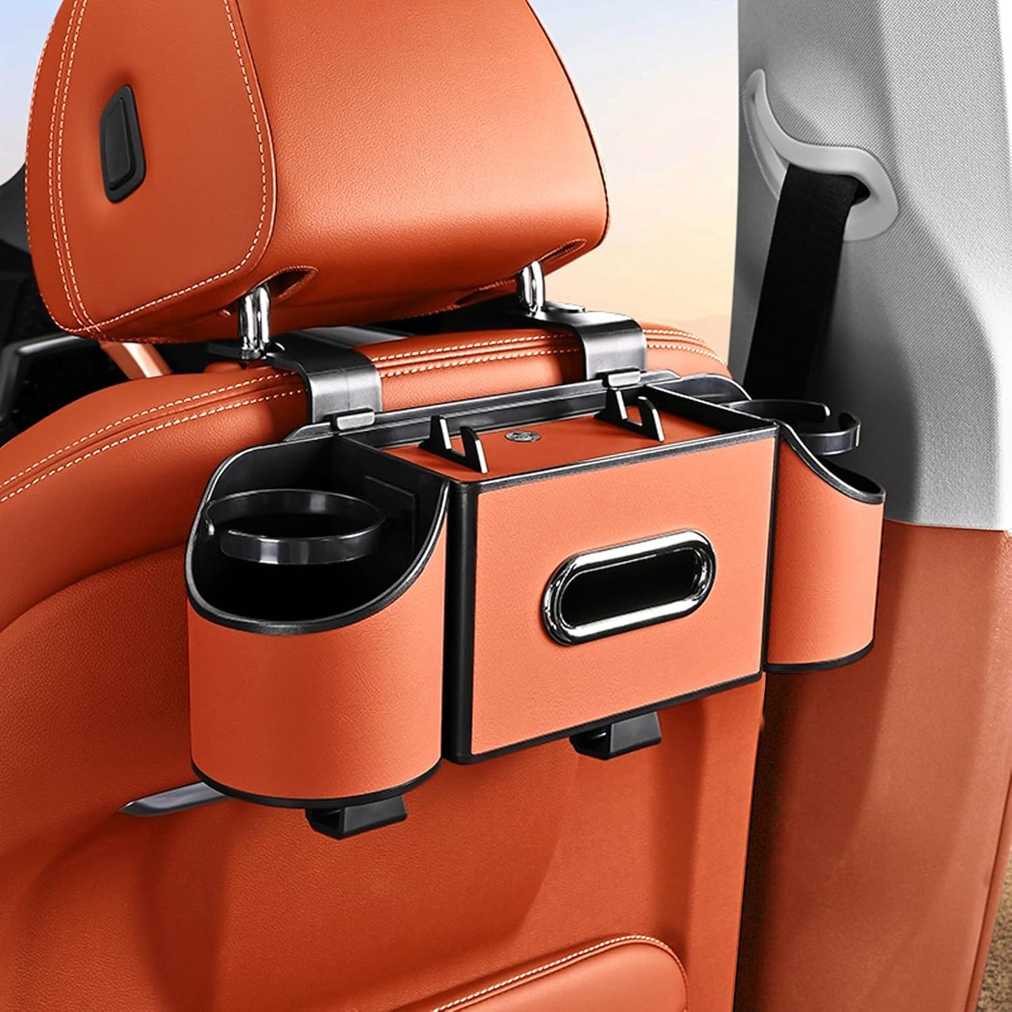 Car Backseat Organizer with Tissue & Cup Holder