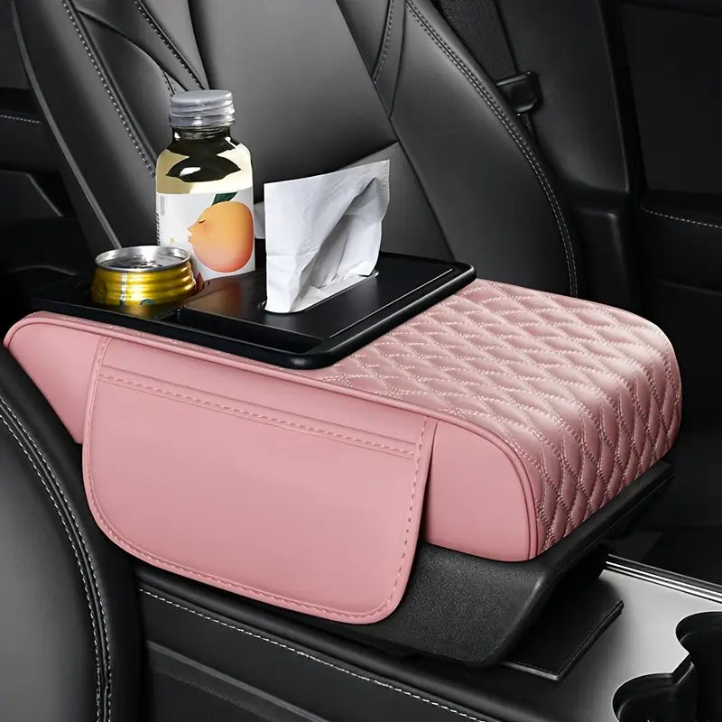 5-in-1 Car Armrest Console Cushion with Cup Holder