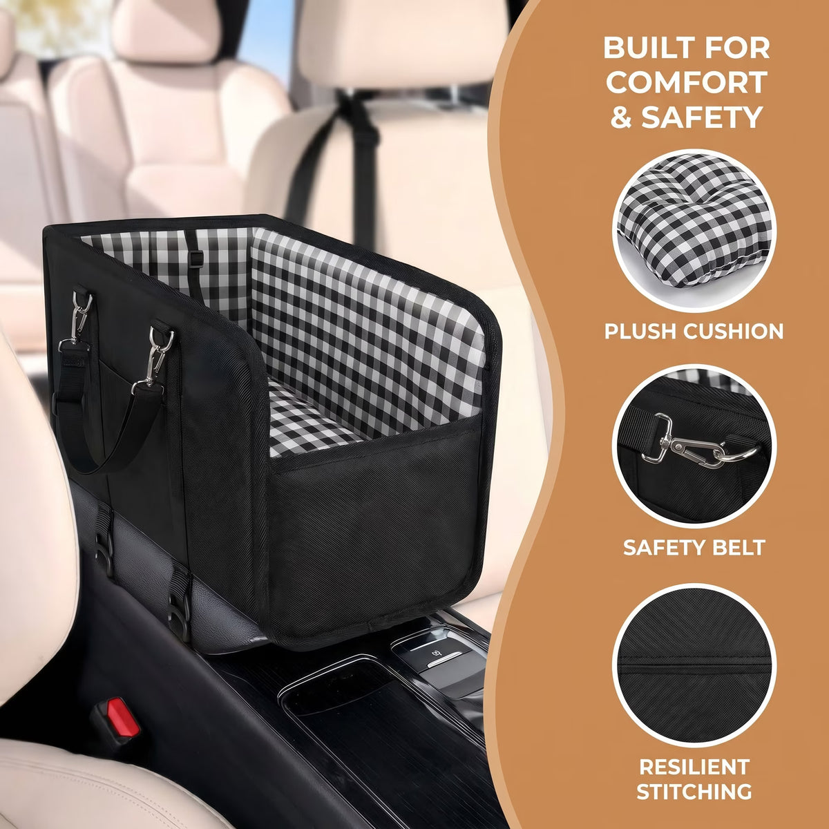 Deluxe Dog Console Car Seat