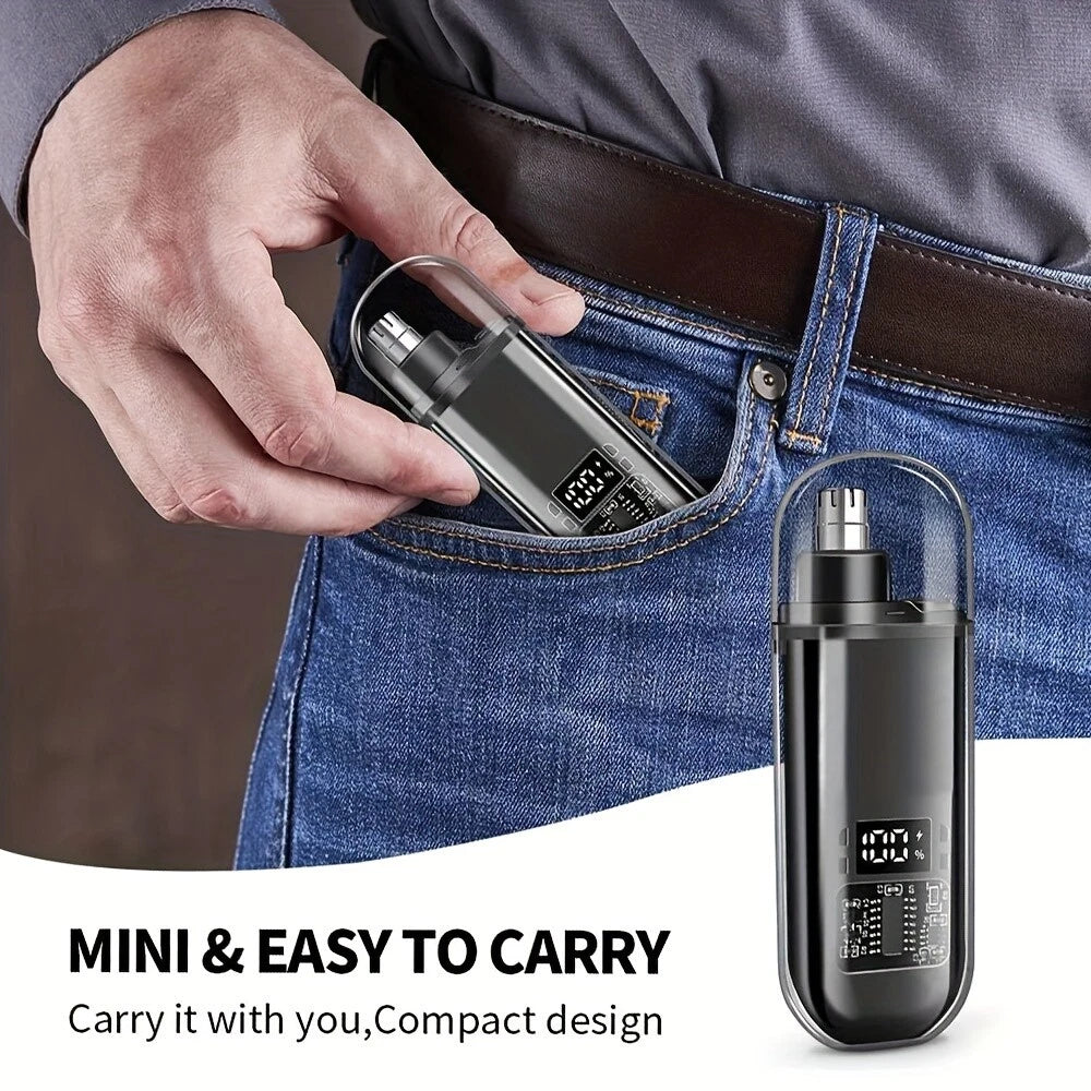 Electric Compact Ear & Nose Hair Trimmer | Digital Display
