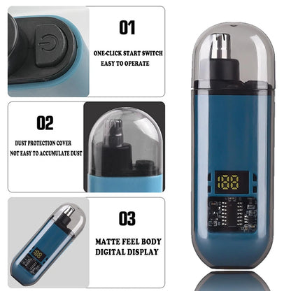 Electric Compact Ear & Nose Hair Trimmer | Digital Display