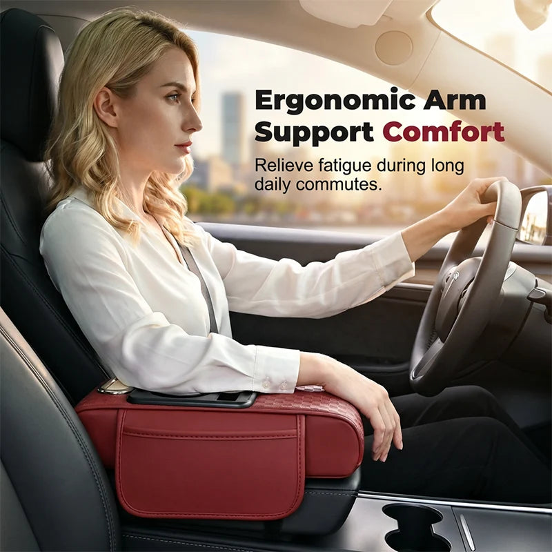5-in-1 Car Armrest Console Cushion with Cup Holder