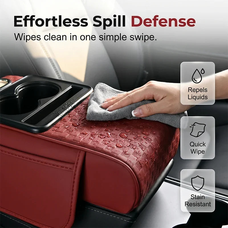 5-in-1 Car Armrest Console Cushion with Cup Holder